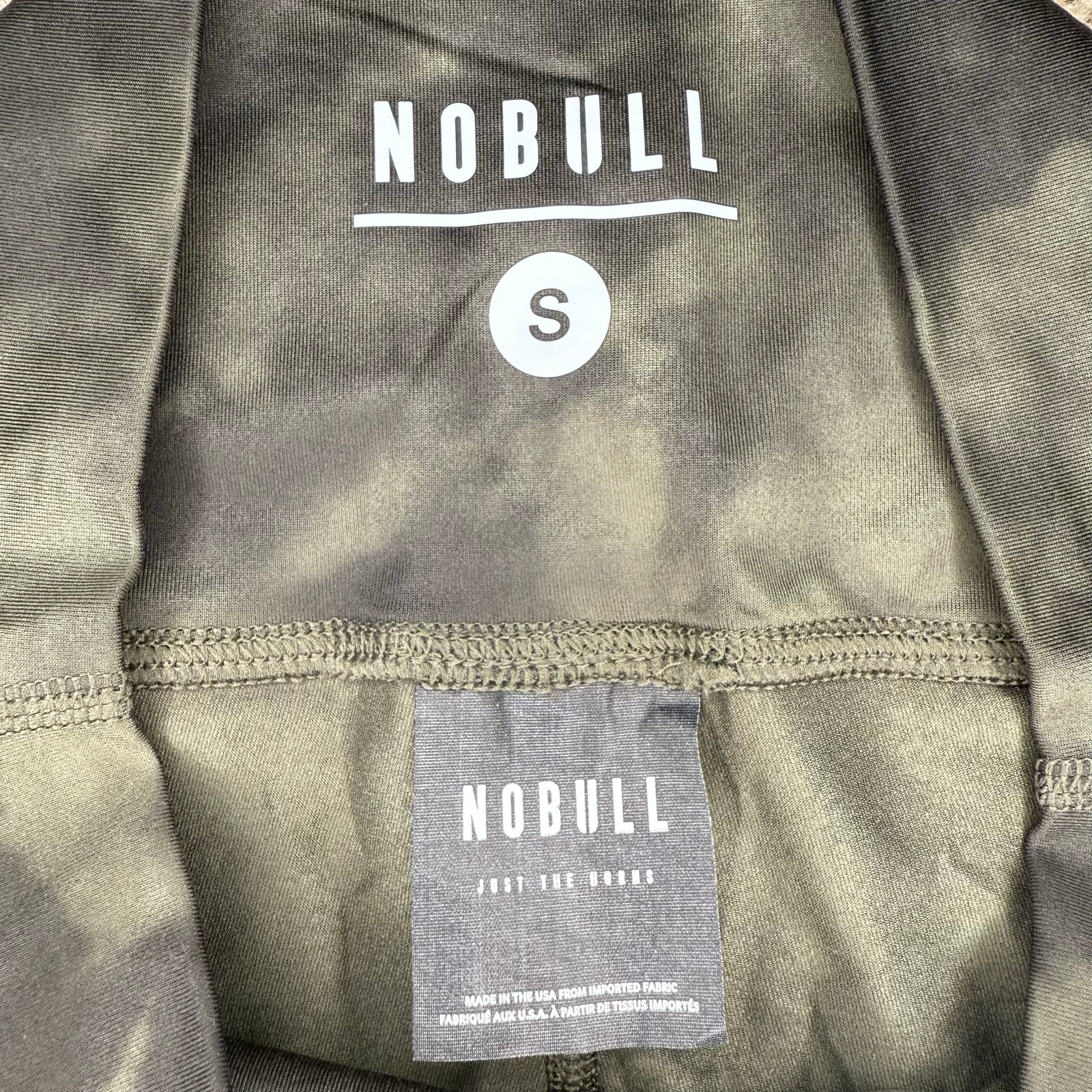 Nwt Nobull High-Rise Matte Crop Tight Size S Green And Black Tie Dye — image 4 of 5
